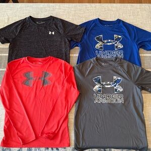Under Armour shirt bundle 4 total boys youth size large 14/16